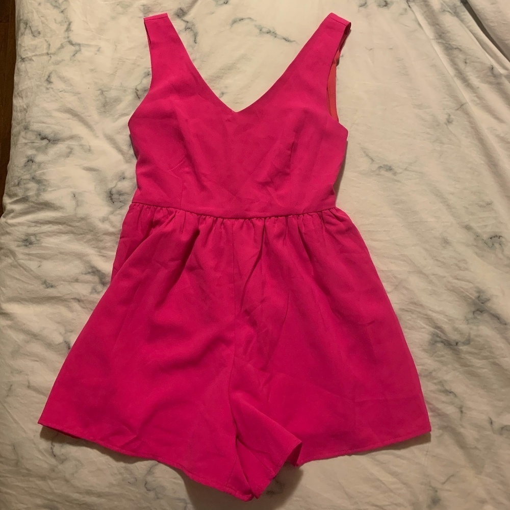 Oscar  Pink Backless Romper